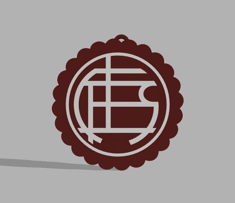 LANUS SHIELD W/ EMBOSSED BACK : ARGENTINEAN SOCCER KEY RING