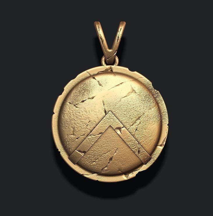 Spartan Shield pendant 3D print model