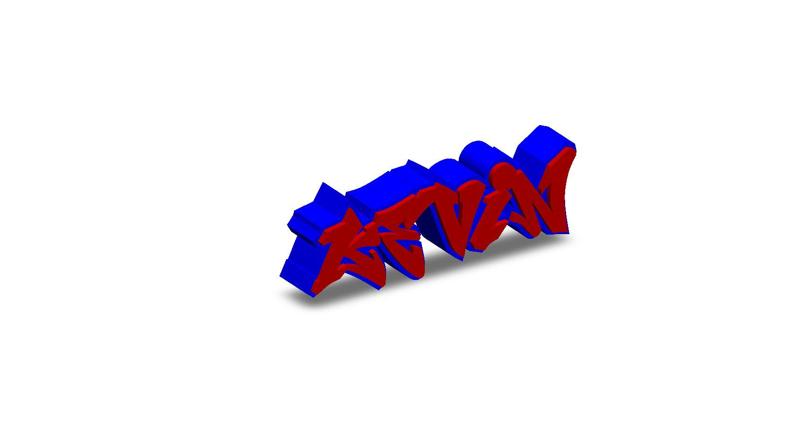 Kevin Personalized Graffiti Name Tag