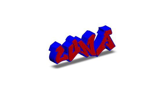 Luna Personalized Graffiti Name Tag