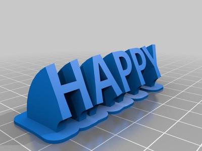 Happy My Customized Sweeping name plate