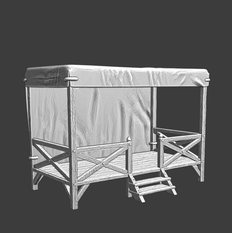 Medieval Tournament Tribune Model