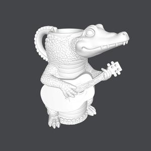 crocodile coffee cup, High-Quality 3D Model STL Files for Print - Instant Download & Ready-to-Use!