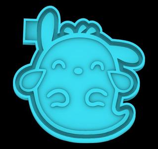 Pochacco Ghost - freshie mold - STL for silicone mold