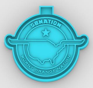 SbNation - Burnt Orange Nation - freshie mold - STL for silicone mold