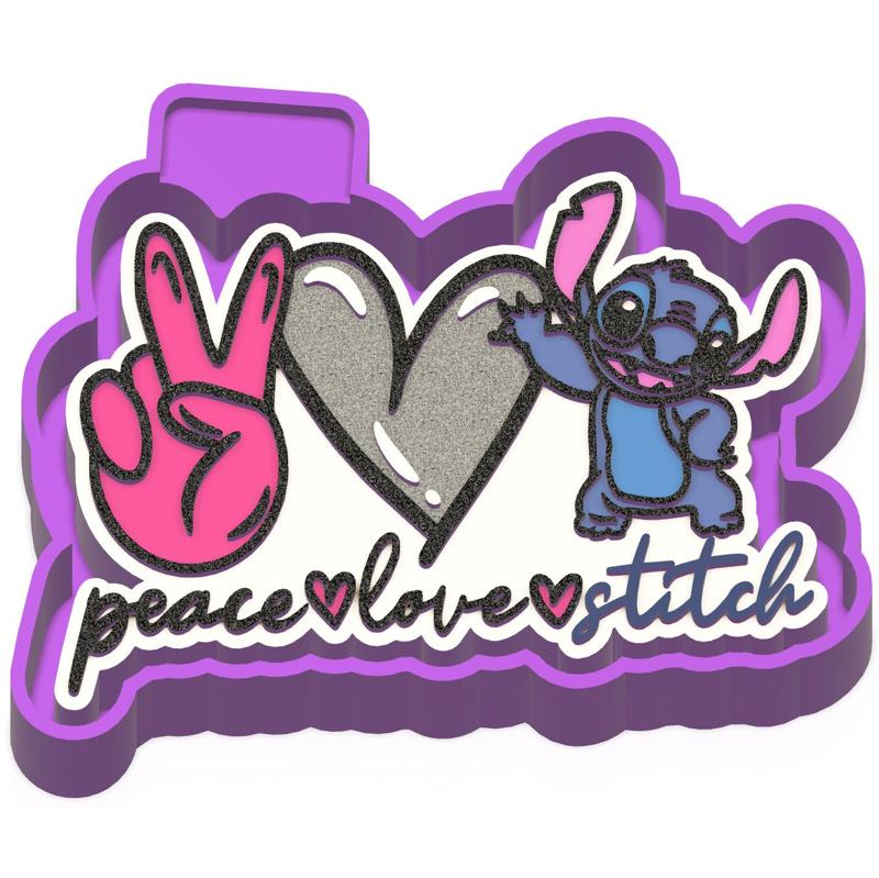 Peace Love Stitch Freshie STL Mold Housing