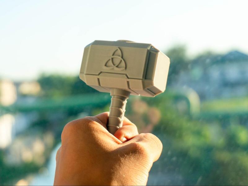One-Piece Thor’s Hammer –Spin Freely in Your Hand️