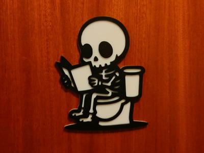 Skeleton | Toilet sign | NO AMS