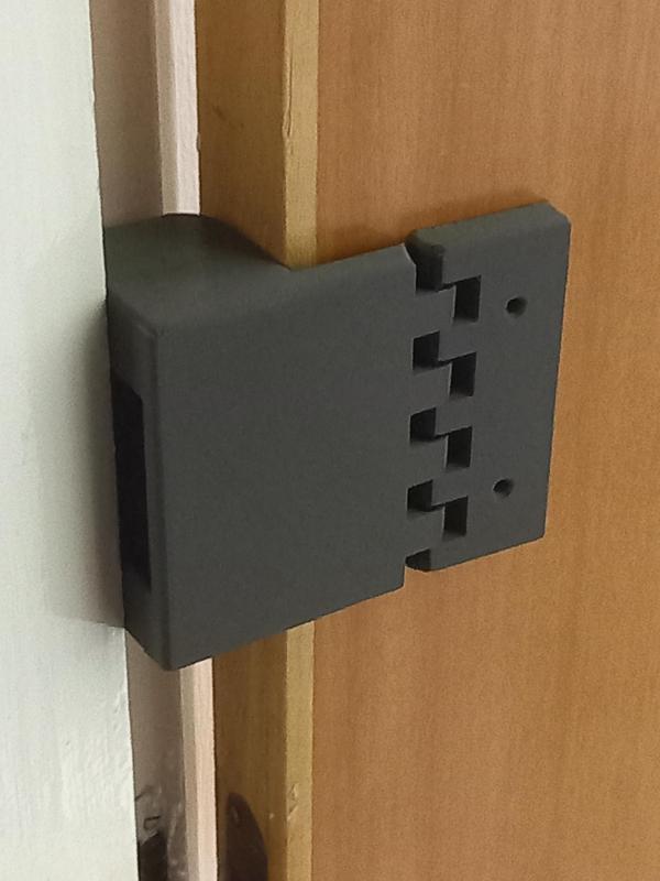 Door frame doorstop for the blind