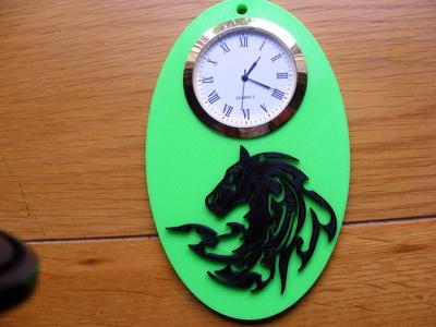 black horse clock