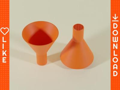 Funnel with 2mm strainer/mesh.
