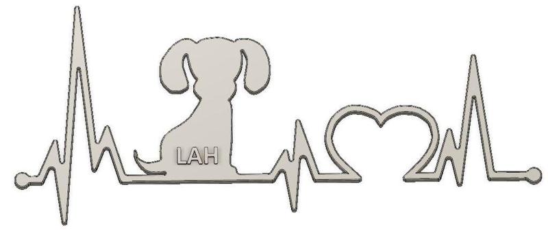Dog Heartbeat Emblem