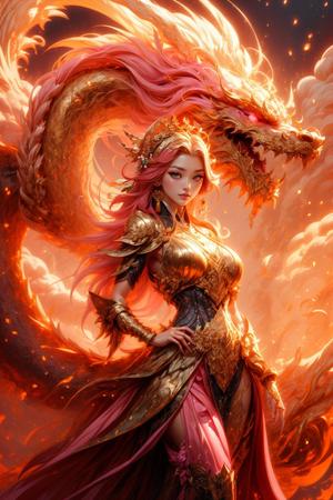 Red Dragon Girl - Hueforge