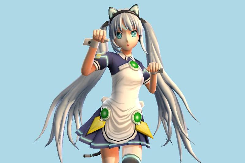 Beautiful Anime Girl Print 3D Model