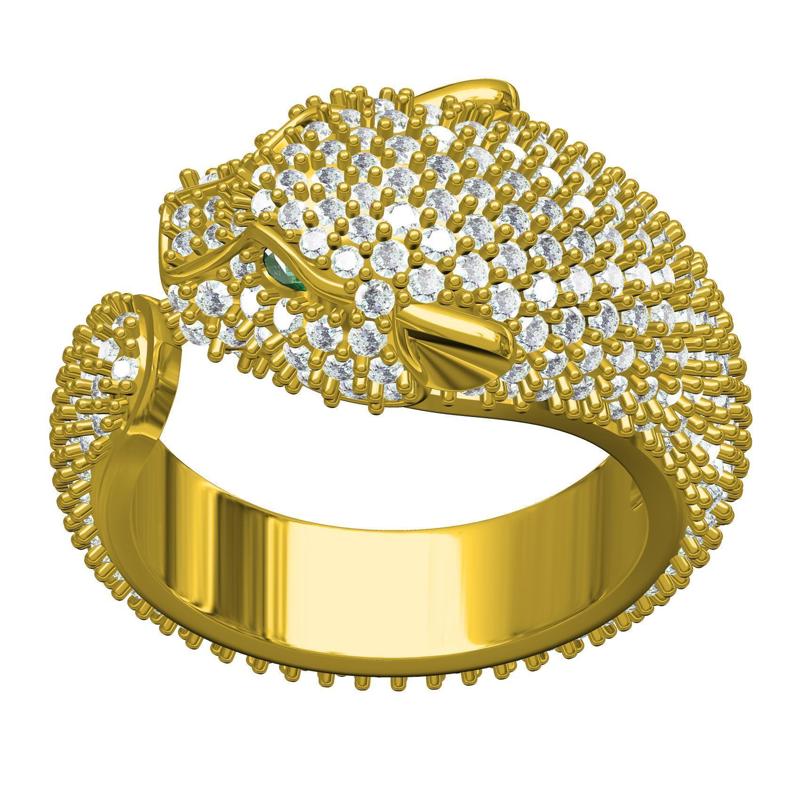 Panther Full Diamond Ring