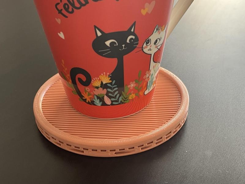 Carefully engineered drink coaster