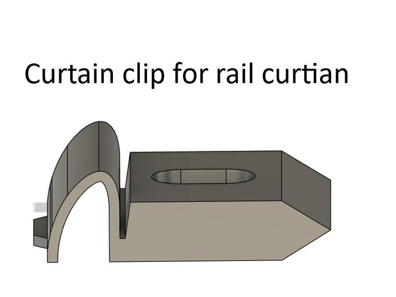 Curtain Clip for Rail Curtain