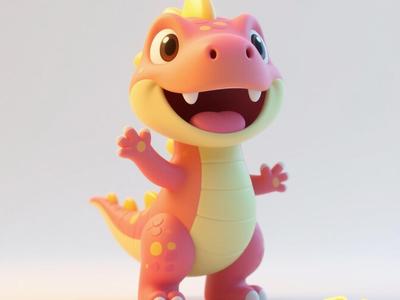 3D Printed Colorful Little Dinosaur Neebao