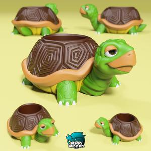Turtle Cute Pot / Flower Bowl / Vase Decoration / Pen Holder / Item Container Box / Plant Vessel / Desk Organizer