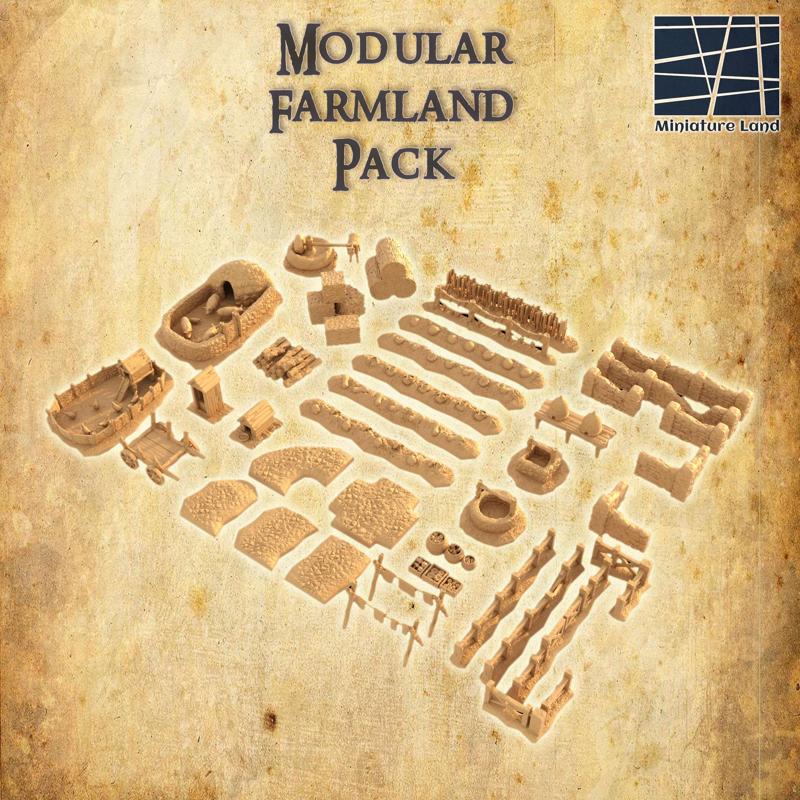 Modular Desert Farmland - Tabletop Terrain - 28 MM