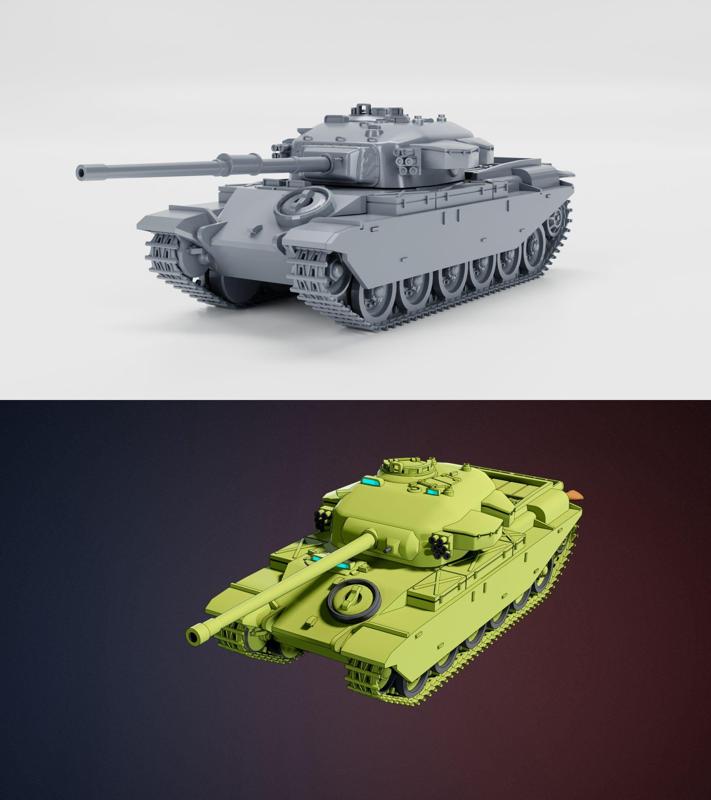 Medium Tanks Centurion Mk.3 + Centurion Mk.10  (post WW2, Korean+Vietnam war)