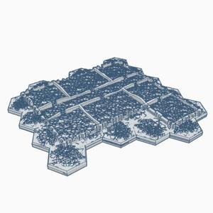 Modern Destroyed Manufacturing Plant with Hex Base MDHB029