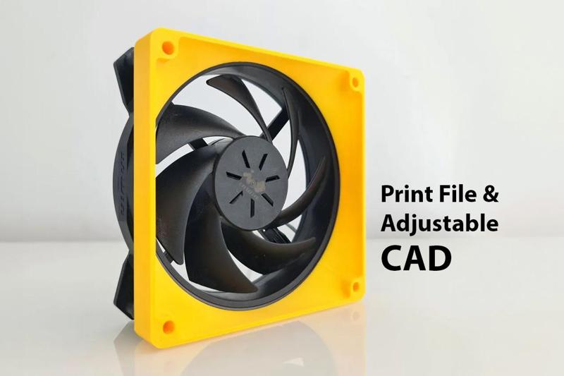Universal PC Fan Duct with CAD [Parametric]
