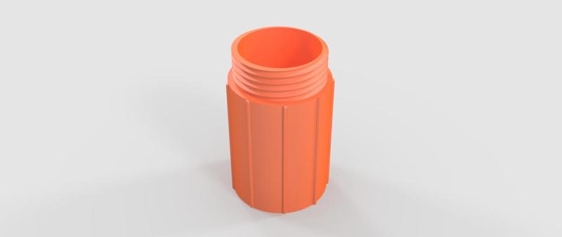 Single CR123a case with grip ridges.