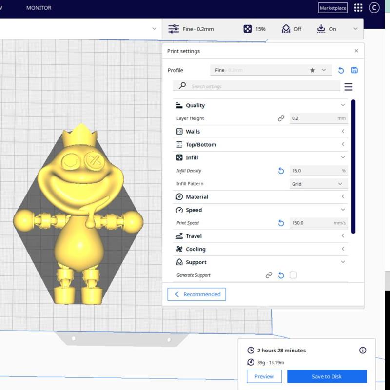 smiling blue/ PRINT-IN-PLACE WITHOUT SUPPORT