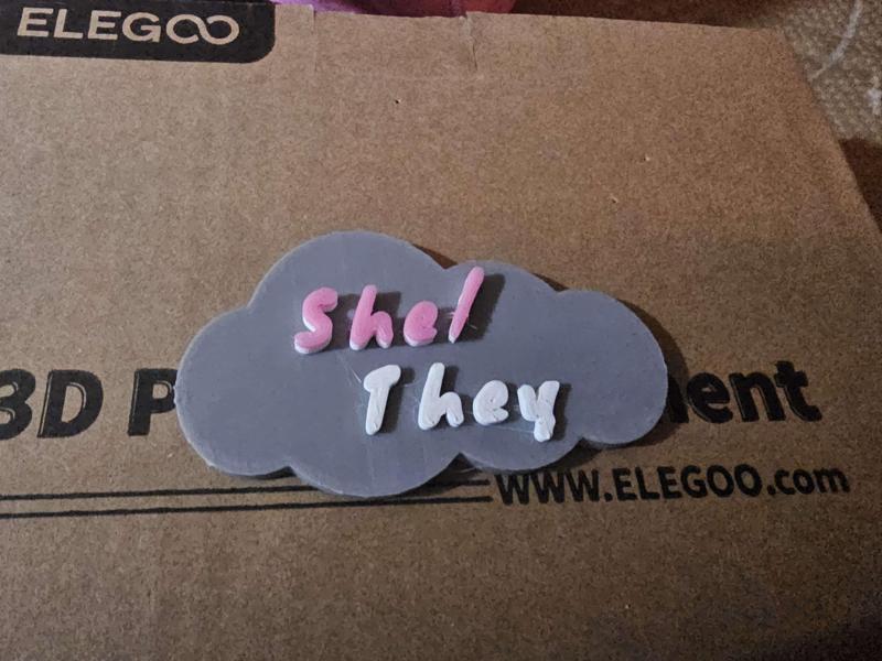 Customizable Pronoun Pins (OpenSCAD)