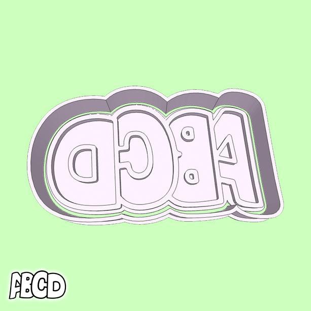 Back to school cookie cutters - abcd (english alphabet letters) (style 1)