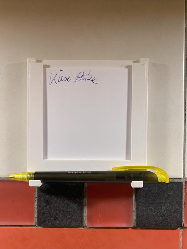 Halter für Einkaufszettel und Stift