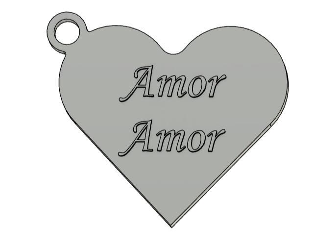 amor amor personalised keychain