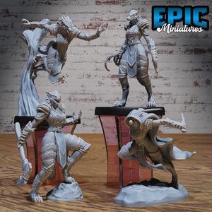 Werewolf Armored Female Set ‧ DnD Miniature ‧ Tabletop Miniatures ‧ Gaming Monster ‧ 3D Model ‧ RPG ‧ DnDminis ‧ STL FILE