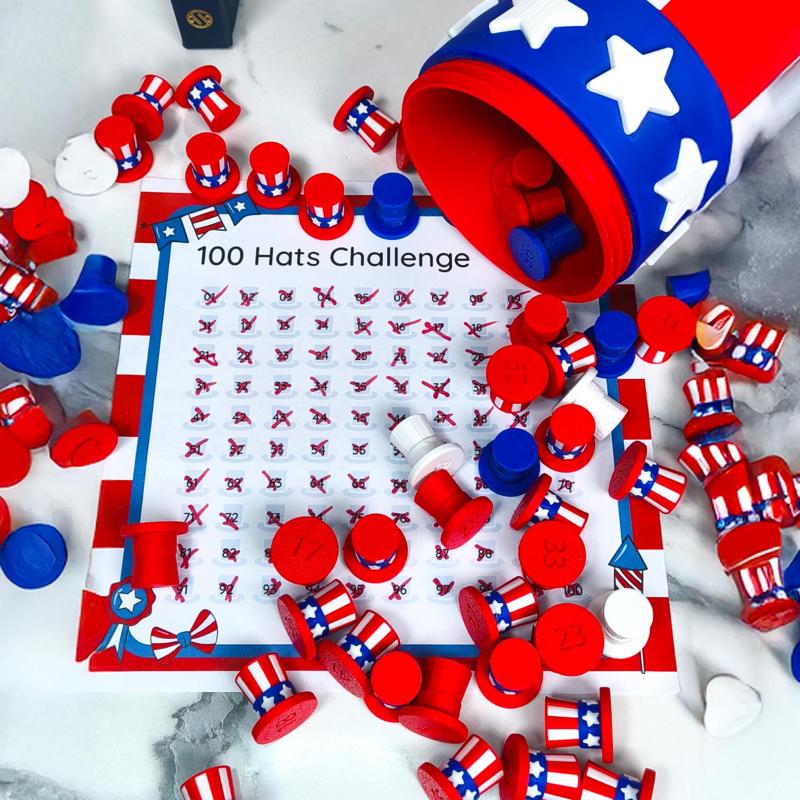 🇺🇸 The 100 Hidden Uncle Sam Hats 4th July Game + PDF 📝🇺🇸✨