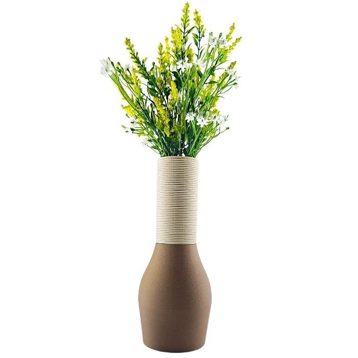 Two-part textured bottle vase 2
