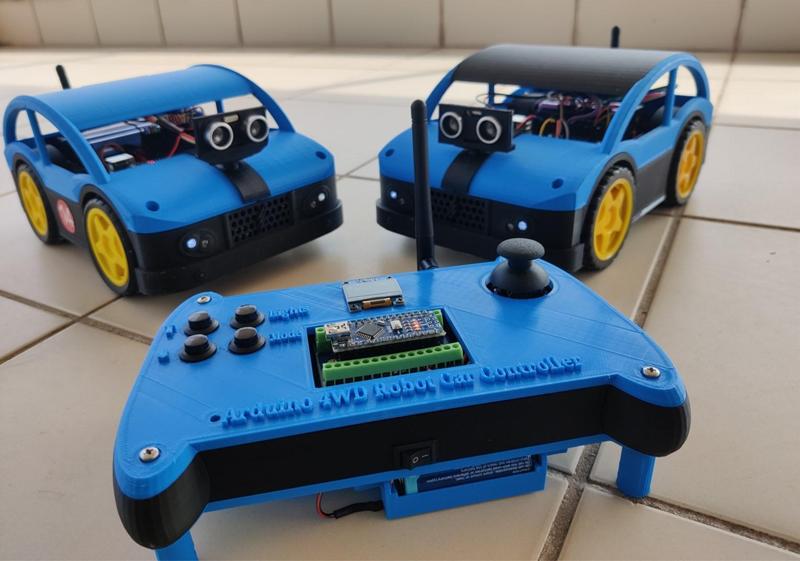 Arduino Joystick controller with oled display for ARDUINO RC car - 4WD ROBOT CAR