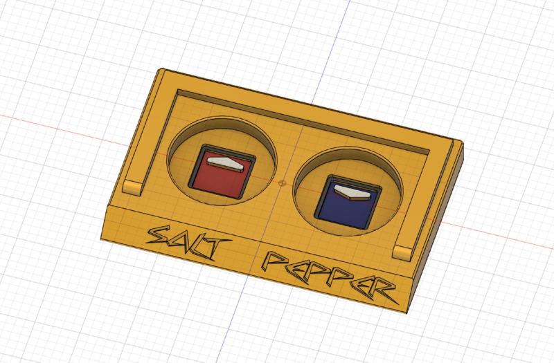 Beat saber themed Salt and pepper grinder stand