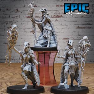 Raven Wizard Female Set ‧ DnD Miniature ‧ Tabletop Miniatures ‧ Gaming Monster ‧ 3D Model ‧ RPG ‧ DnDminis ‧ STL FILE