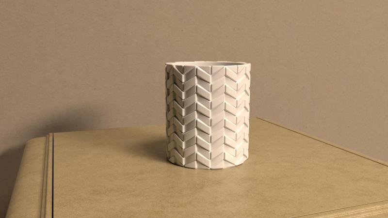 Geometric ZigZag Cup Organizer/Planter