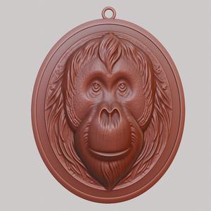 Orangutan Animal Necklace Orangutan Animal Pendant for CNC Router Laser & 3D Printer