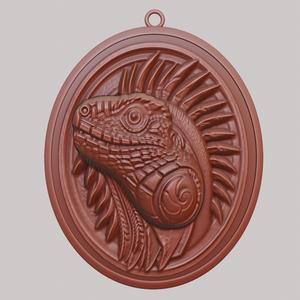 Iguana Animal Necklace Iguana Animal Pendant for CNC Router Laser & 3D Printer