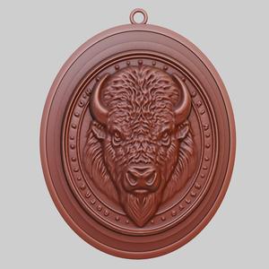 Bison Animal Pendant Bison Animal Necklace for CNC Router Laser & 3D Printer