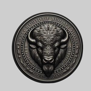 Bison Animal Head Bison Animal Medallion for CNC Router Laser & 3D Printer