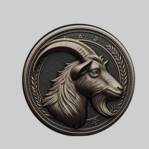Goat Animal Head Goat Animal Medallion for CNC Router Laser & 3D Printer