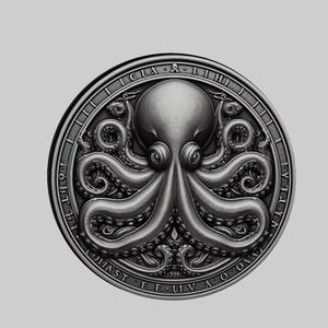 Octopus Animal Head Octopus Animal Medallion for CNC Router Laser & 3D Printer