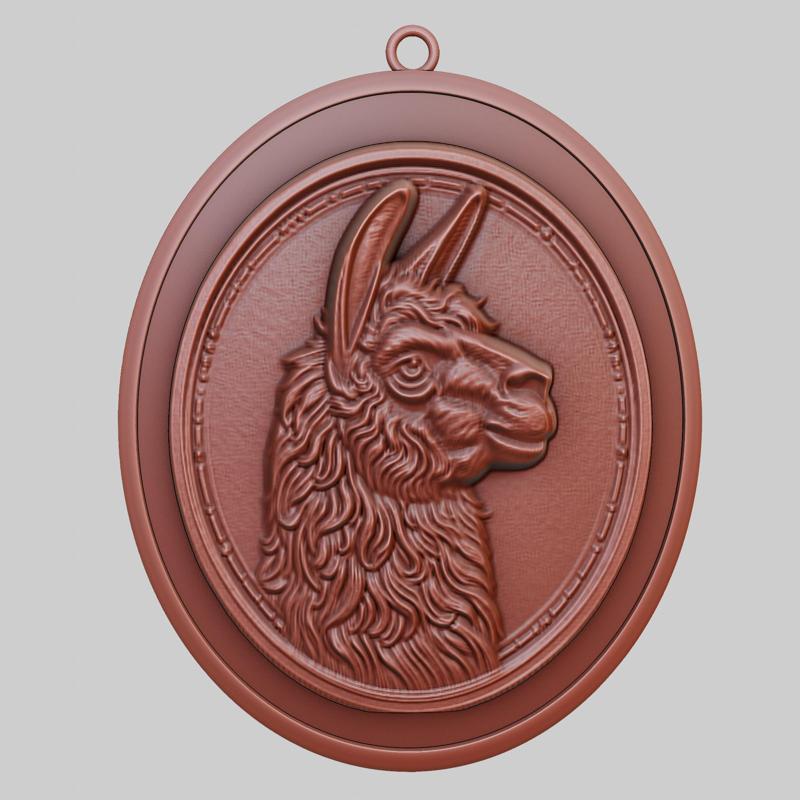 Llama Animal Pendant Llama Animal Necklace for CNC Router Laser & 3D Printer