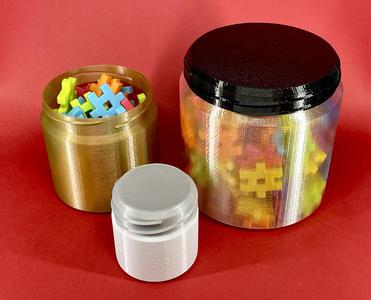 Vase jar - round, smooth (threaded, parametric)