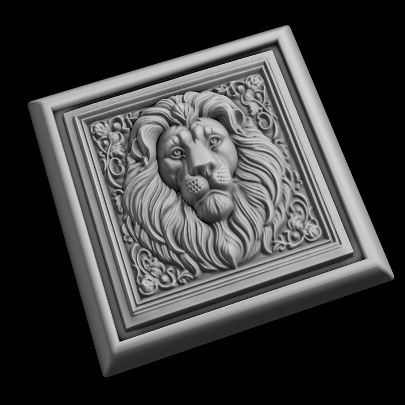 Lion Animal 3D Model for CNC Router Laser & 3D Printer