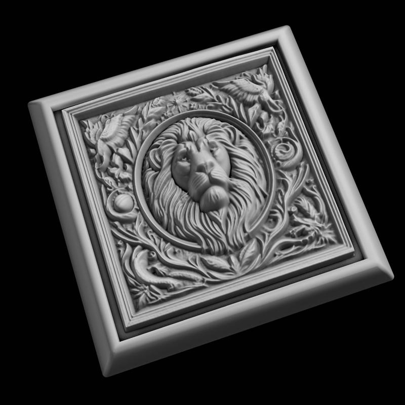 Lion Animal 3D Model for CNC Router Laser & 3D Printer